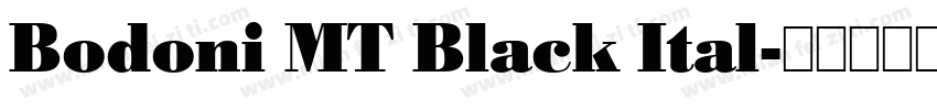 Bodoni MT Black Ital字体转换